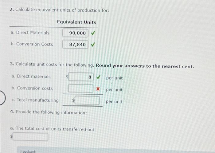 physical flow schedule shows the units to account for and what happ