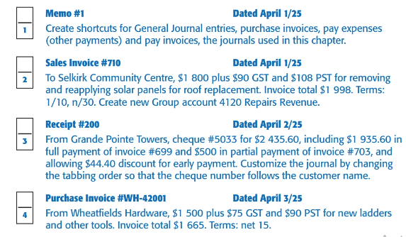  I NEED ANSWERS Memo #1 Dated April 1/25 Create shortcuts for