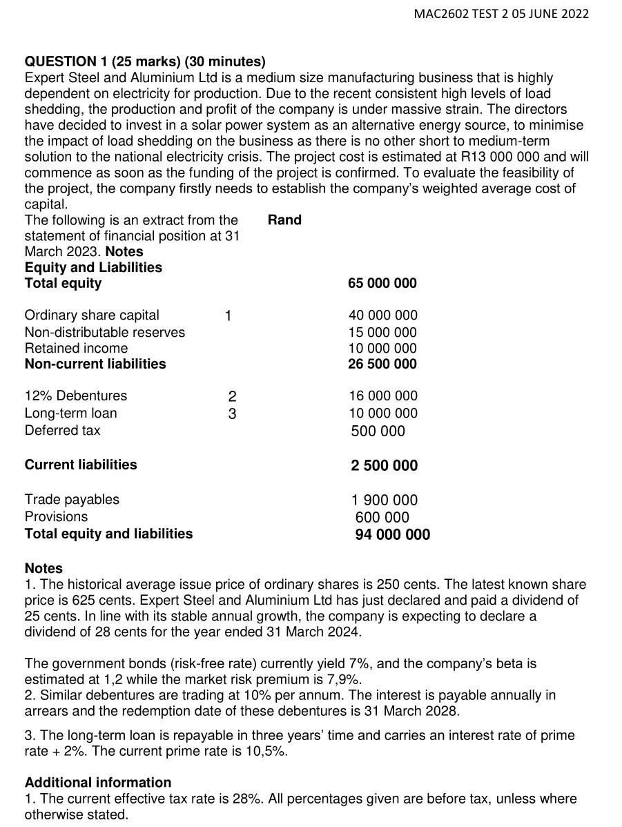  Please help with steps QUESTION 1 (25 marks) (30 minutes) Expert