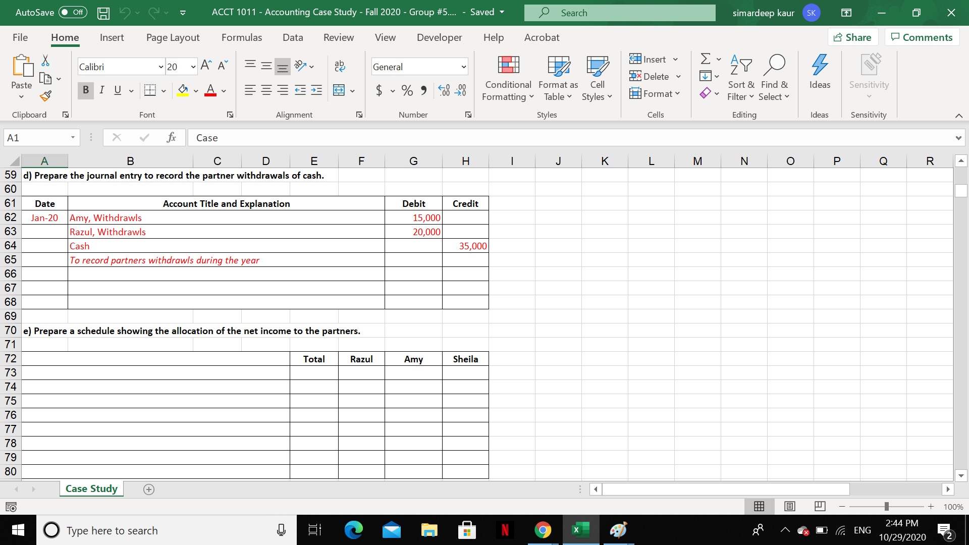 X Insert Calibri 20 ' ' abe General 5 DX Delete Paste