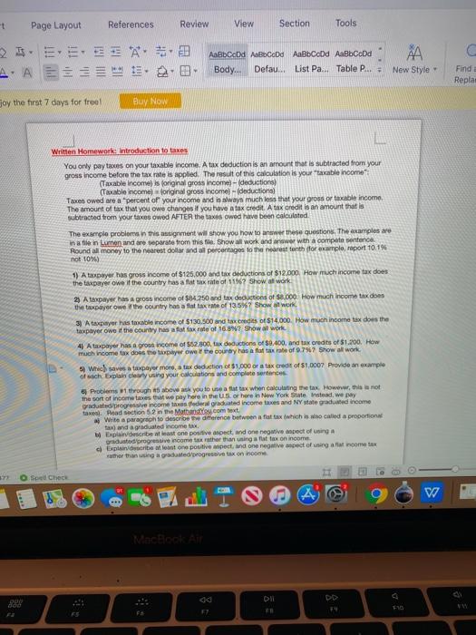  t Page Layout References Review View Section Tools A. A. A