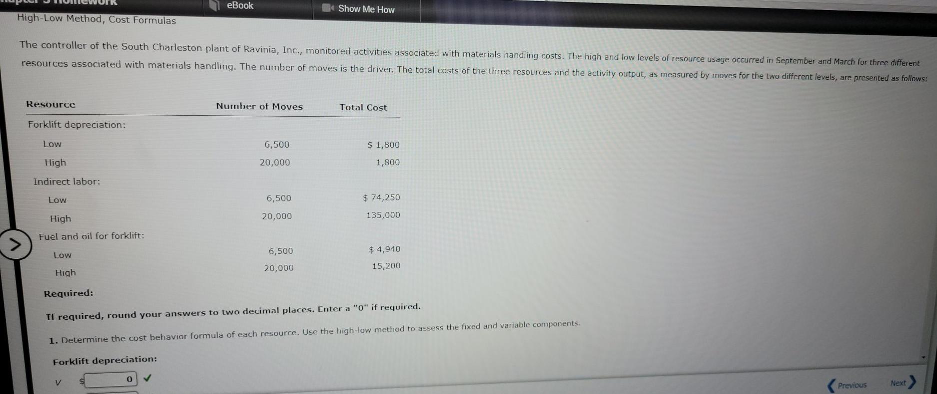  eBook Show Me How High-Low Method, Cost Formulas The controller of
