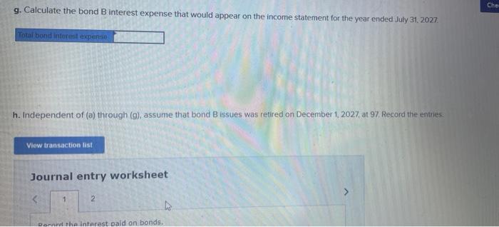 worksheet c. What is the contract interest rate for the issue bond