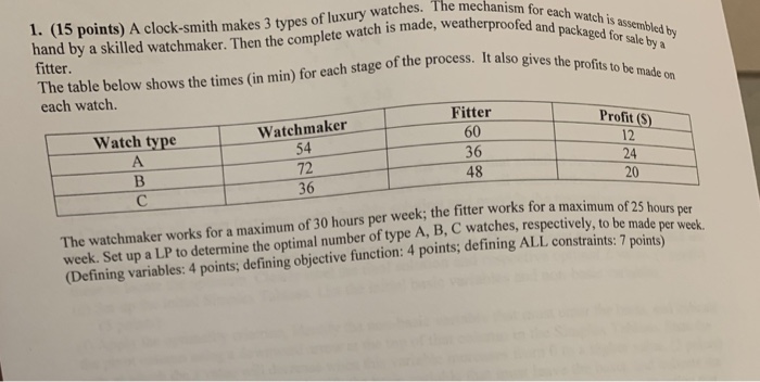  Full steps solution please thank you and by a skilled watchmaker.