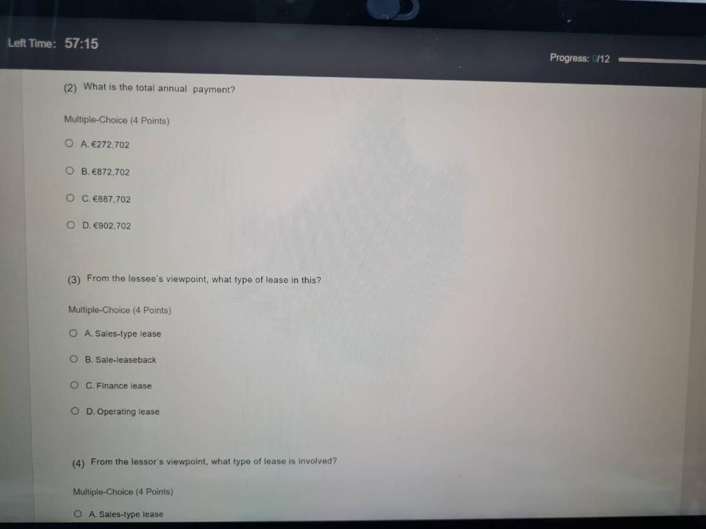 O 5 OD. Seller-lessee Seller-lessee 7. On January 1, 2022, Yancey, Inc.