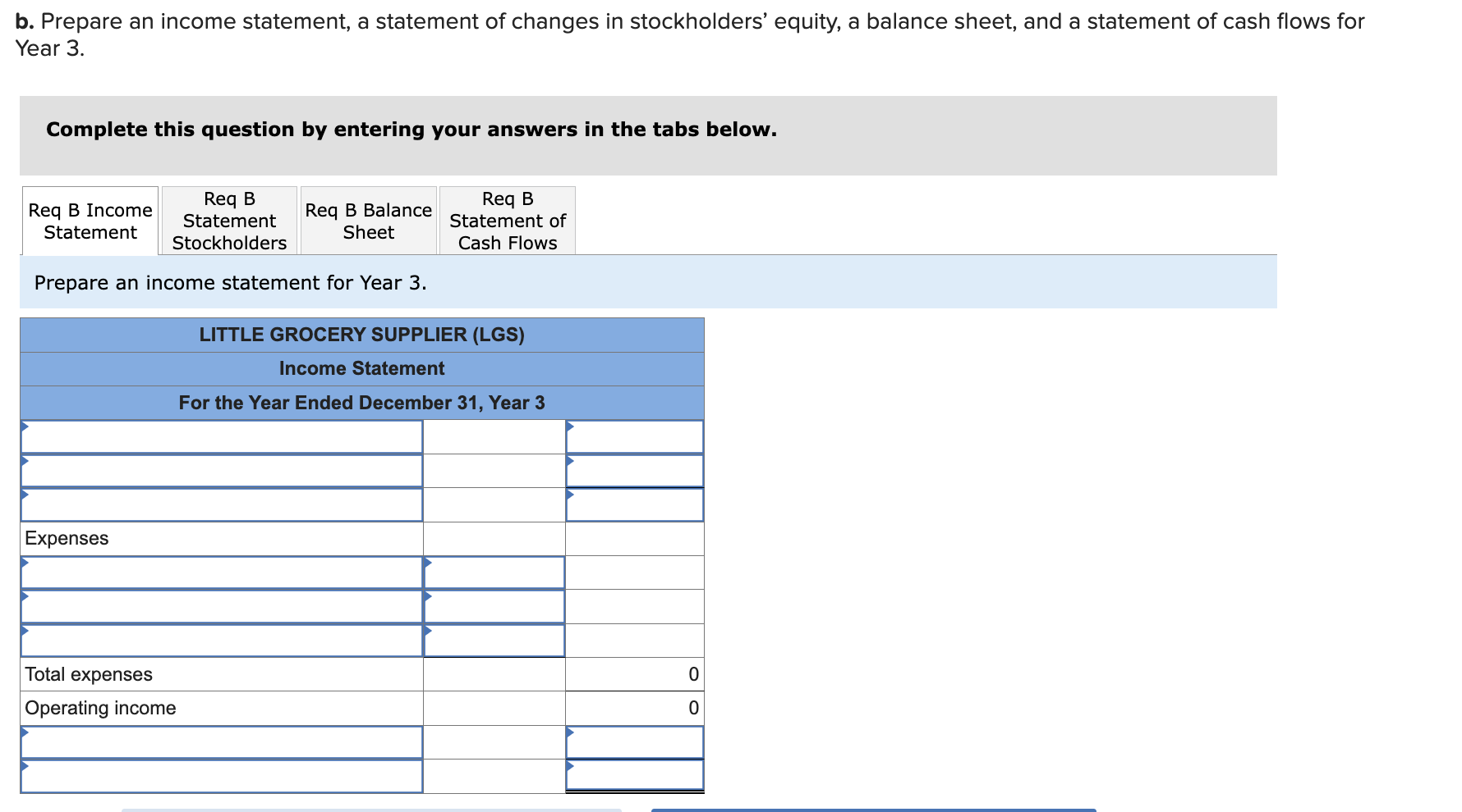 [The following information applies to the questions displayed below.] The following post-closing