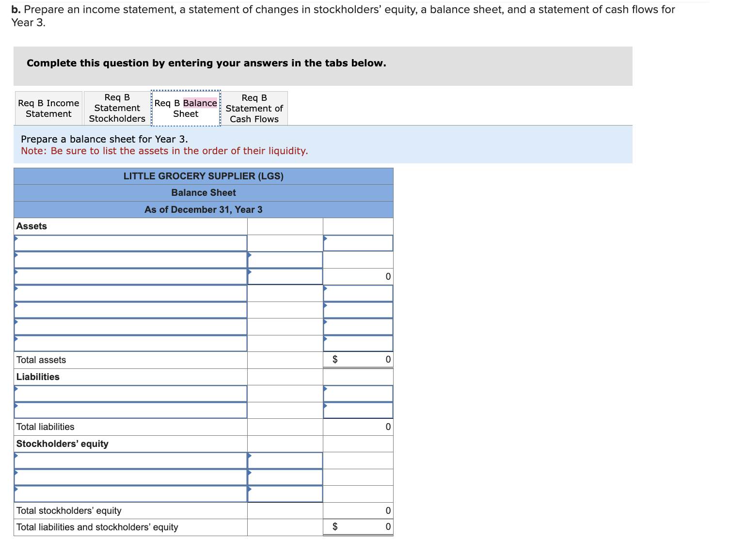 (LGS) as of December 31, Year 2: Cash $ 9,000 Accounts receivable