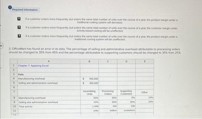 completing this requirement, change all worksheet figures back to their original amounts.)