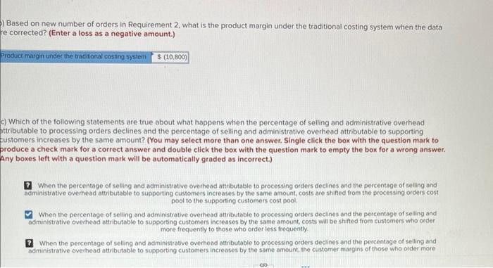 the number of orders increases to 25 ? (Enter a loss as
