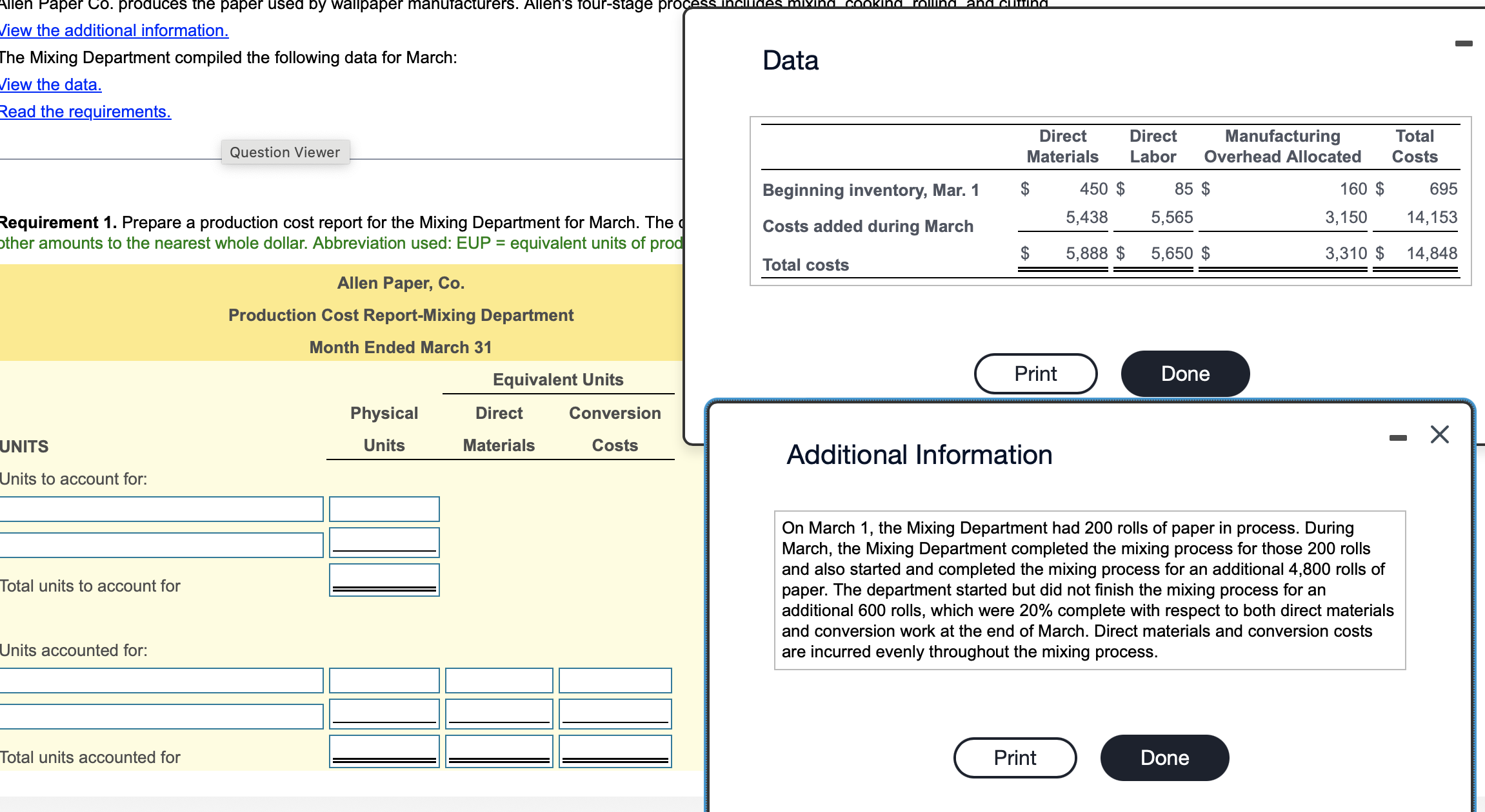  can you please help me with this question View the additional