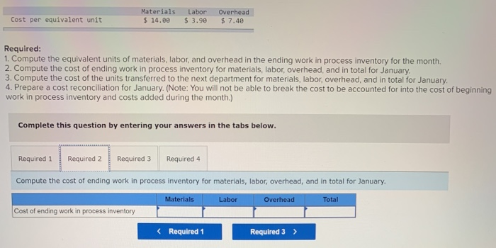 costing system. During January, the Delta Assembly Department completed its processing of