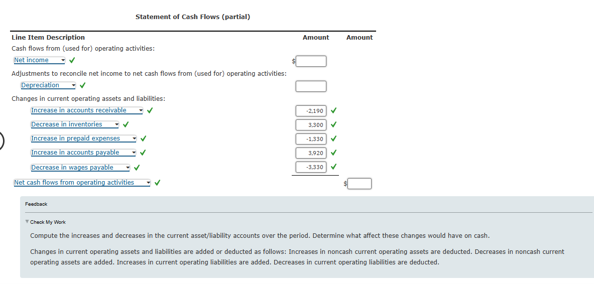 Feedback 7 Check My Work Compute the increases and decreases in