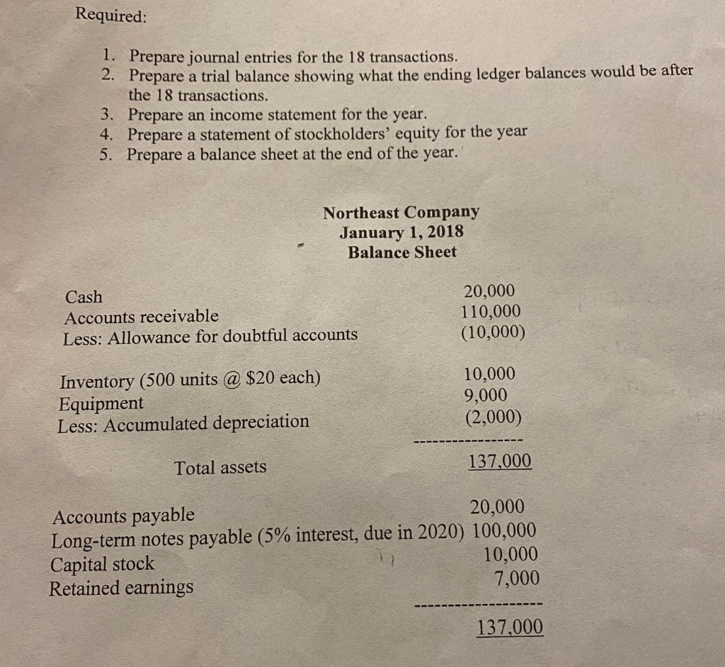 Need help completing a study guide question Required: 1. Prepare journal entries