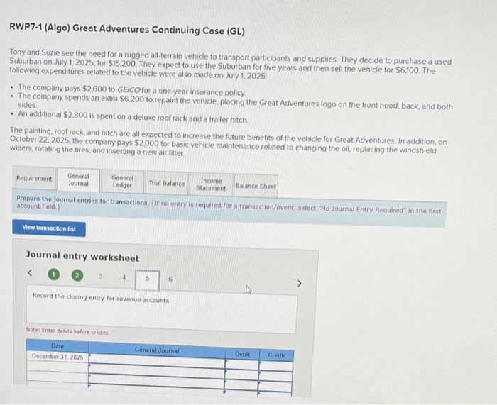 to purchase a used Suburban on July 1, 202.5. for $15,200. They