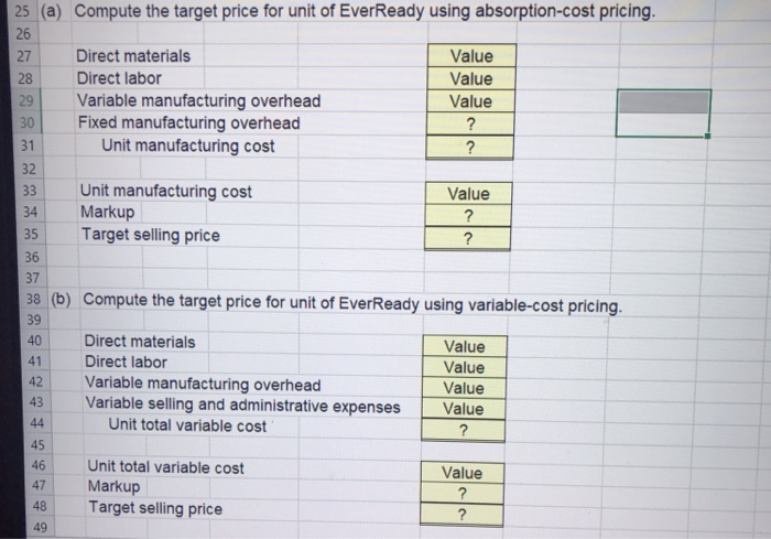 and variable-cost pricing Stent Corporation needs to set a target price for