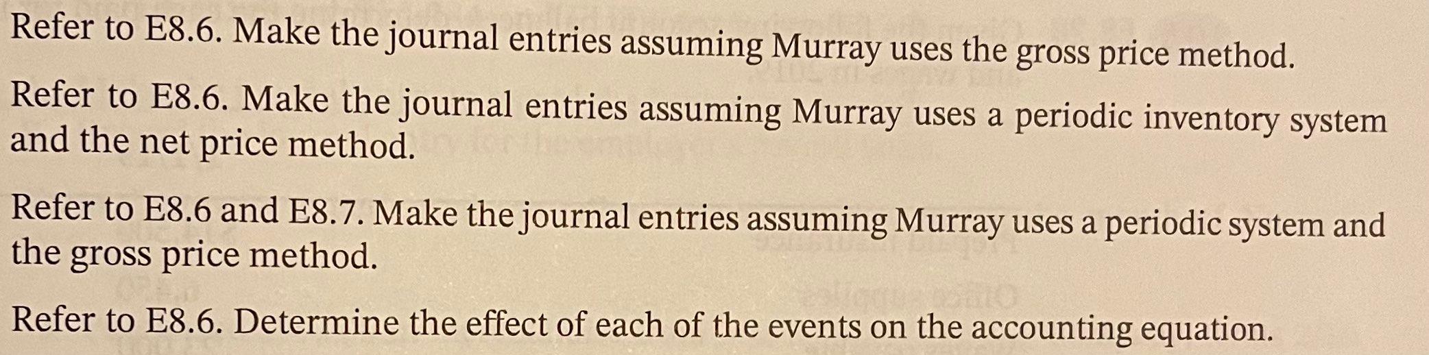 Using perpetual inventory procedures, journalize the following transactions on the books of