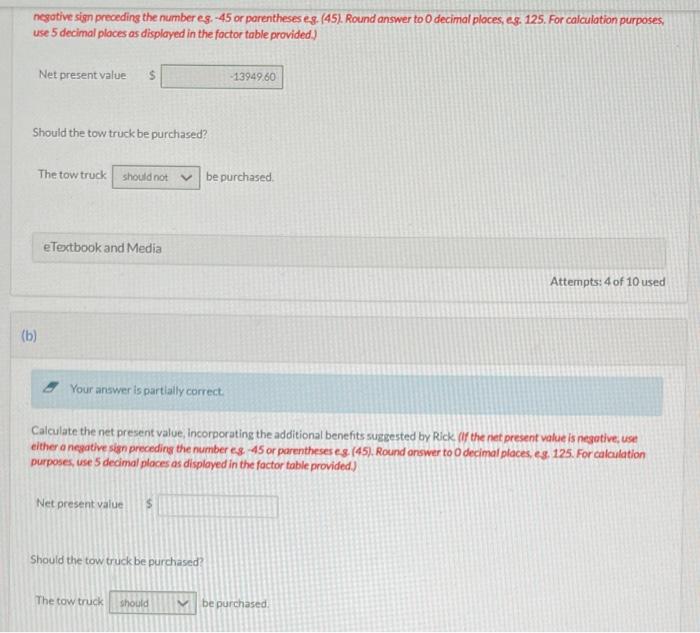 of a new tow truck. The garage doesn't currently have a tow