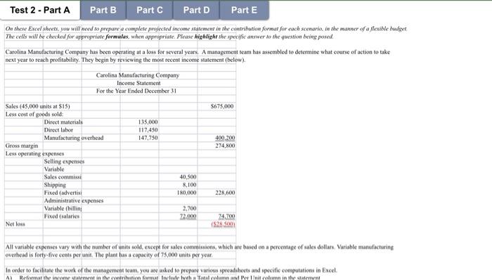 Please help with Part A, B, and E. Show all work and