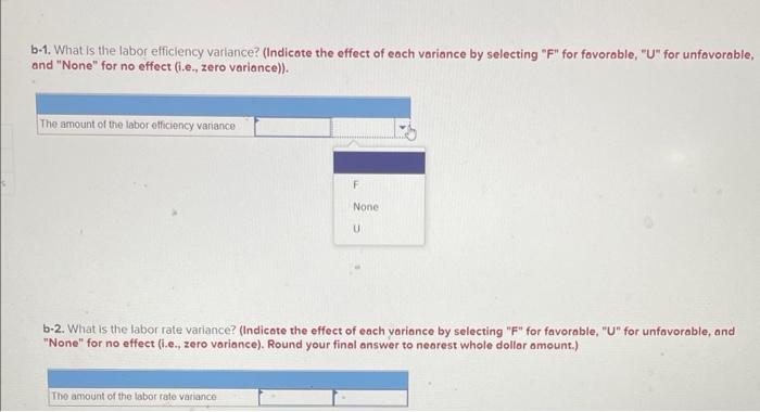 subsequent period as shown below: a-1. What is the materials quantity variance?