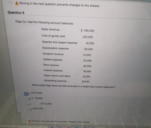  > Moving to the next question prevents changes to this answer.