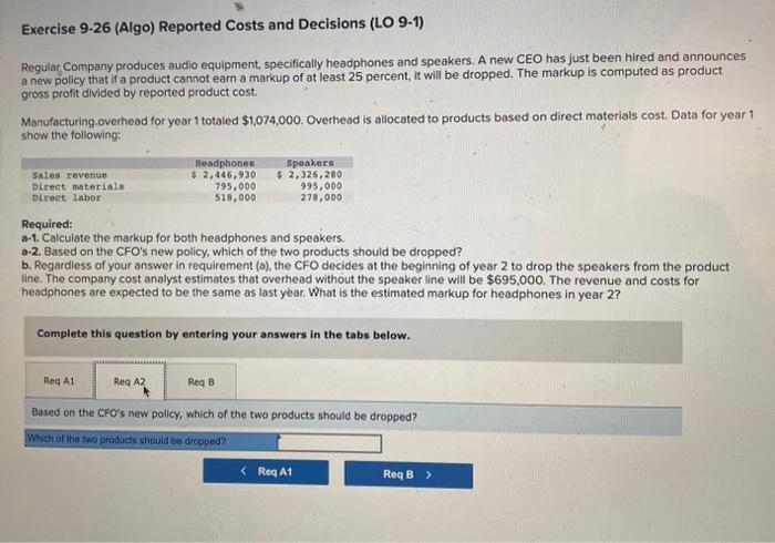 produces audio equipment, specifically headphones and speakers. A new CEO has just