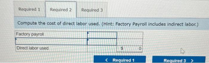 beginning inventory $68,200 Required 1 Required 2 Required 3 Enter answers for