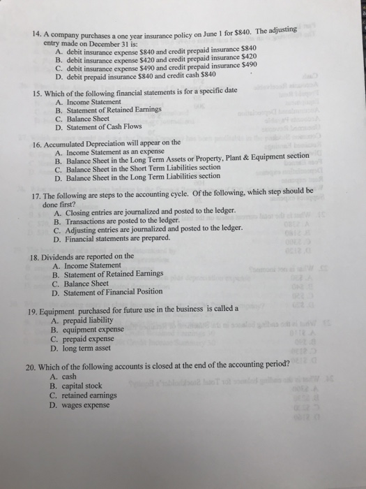 D. assets and owners' equity A business paid $9,000 to a creditor
