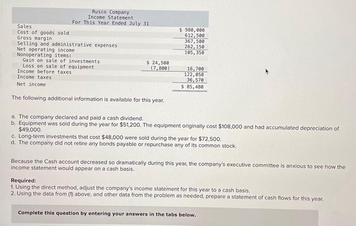 year to a cash basis. (Adjustment amounts that are to be deducted