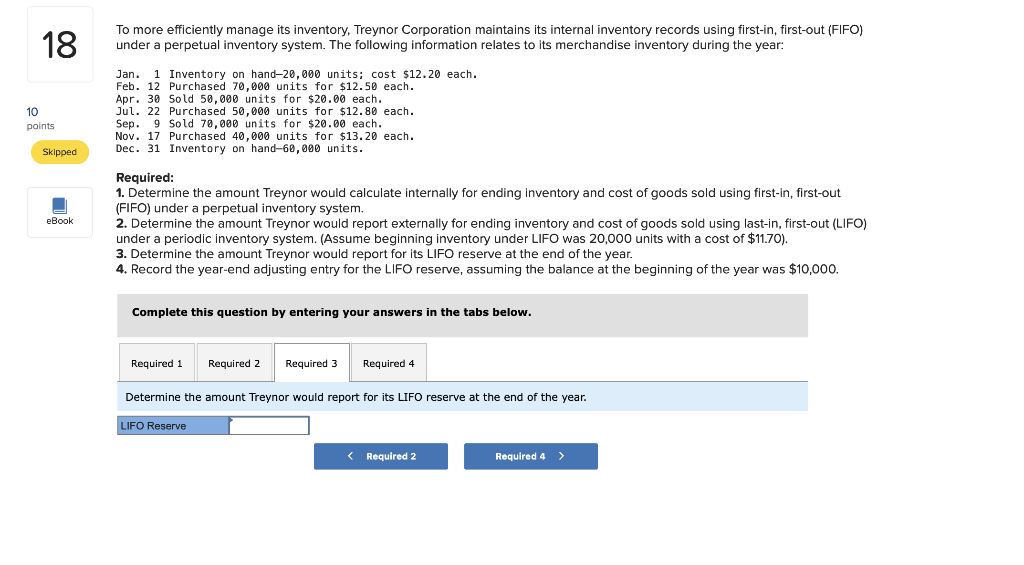 its internal inventory records using first-in, first out (FIFO) under a perpetual