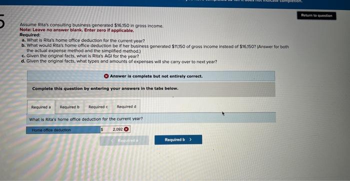 in which she works as a management consultant. She maintains an office