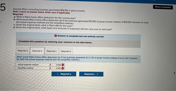 in her home (500 square feet) where she meets with clients, prepares
