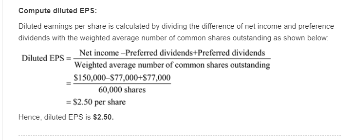and Thomas. Ch.19 P-15. When calculating preferred dividends, I don't see why