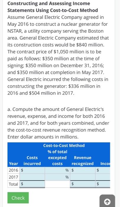 Please show all steps and formulas. Constructing and Assessing Income Statements Using