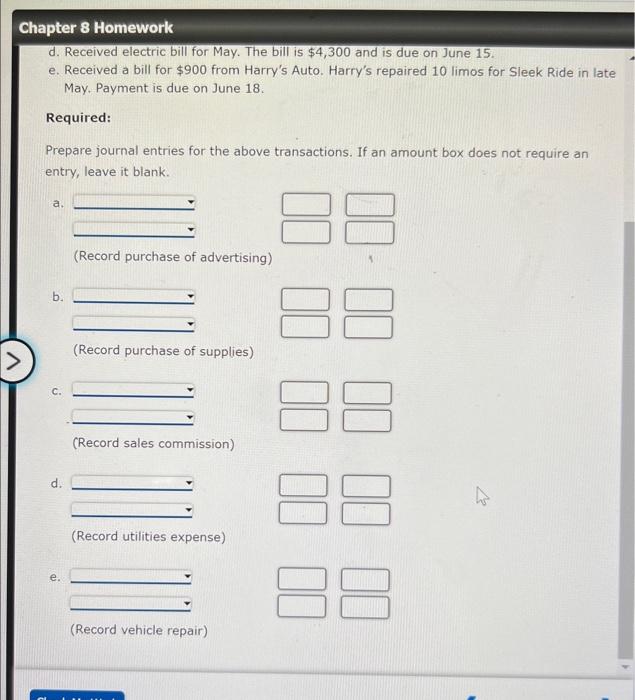 December 31 year-end date. For Sleek Ride, the following transactions occurred during