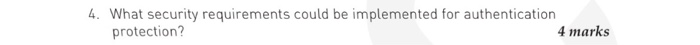  Subject : Accounting systems 4. What security requirements could be implemented