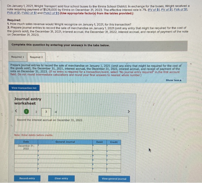 payment of $526,000 by Elmira on December 31 2023. The effective interest