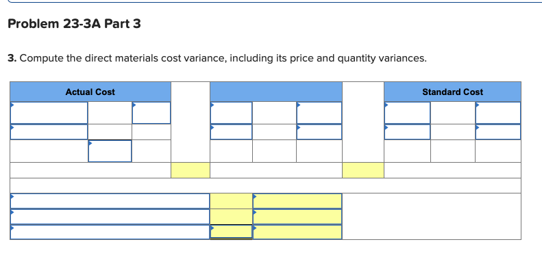 below.] Antuan Company set the following standard costs for one unit of
