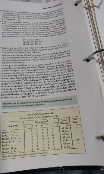 I am doing the chapter 7 payroll project and it's asking me