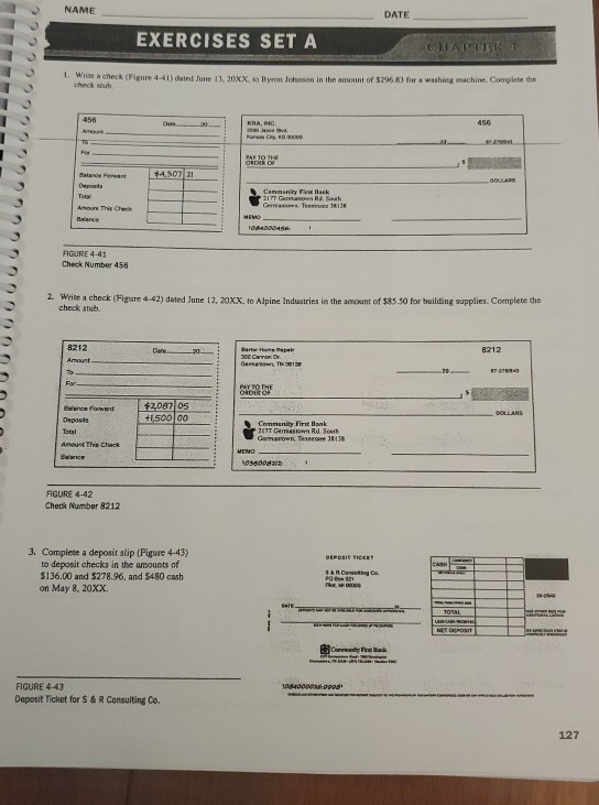  How to write a check? business Math NAME DATE EXERCISES SET
