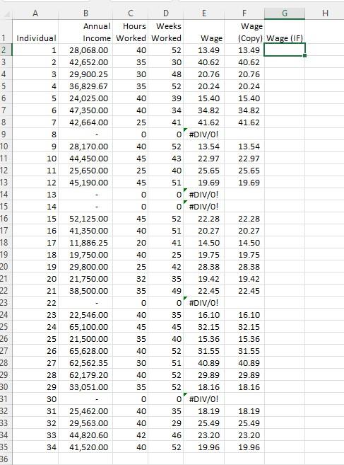 for problem 3 Problem 1 Go to the "Income Survey" sheet. Make
