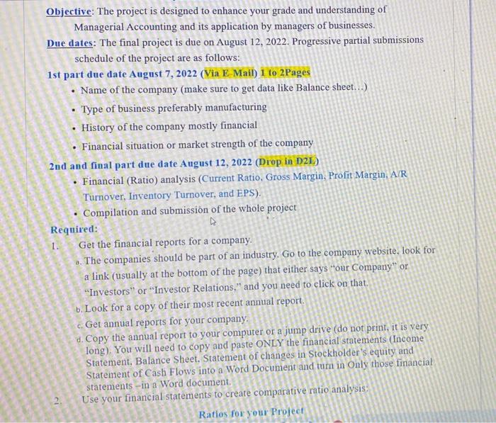  please put email if willing Objective: The project is designed to