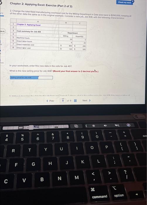 to do the excel sheet Chapter 2: Applying Excel: Excel Worksheet (Part
