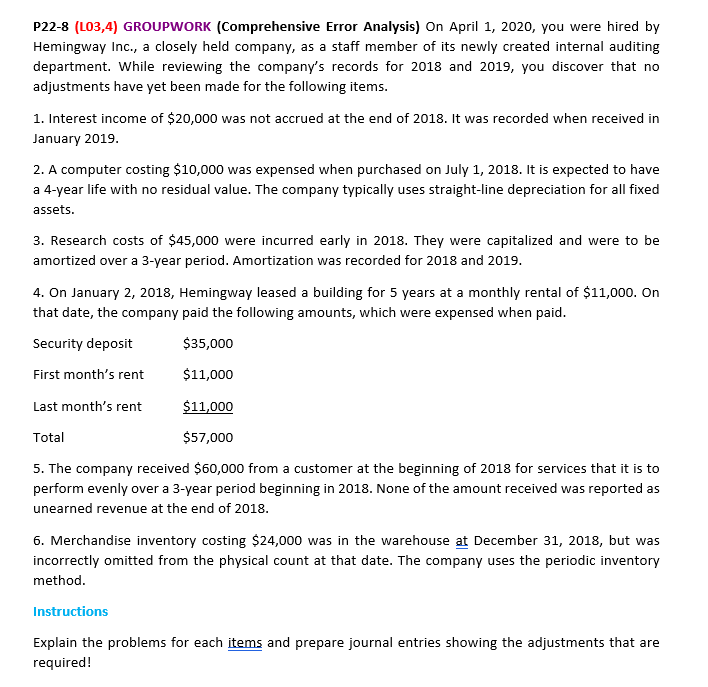 Please use excel worksheet to answer the question below based on IFRS