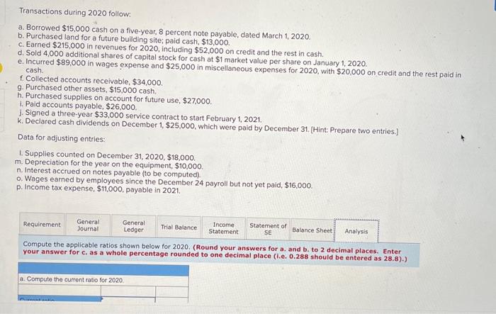 Statements, and Performing Ratio Analysis LO4-1, 4-2, 4-3, 4-4 (GL) Brothers Mike