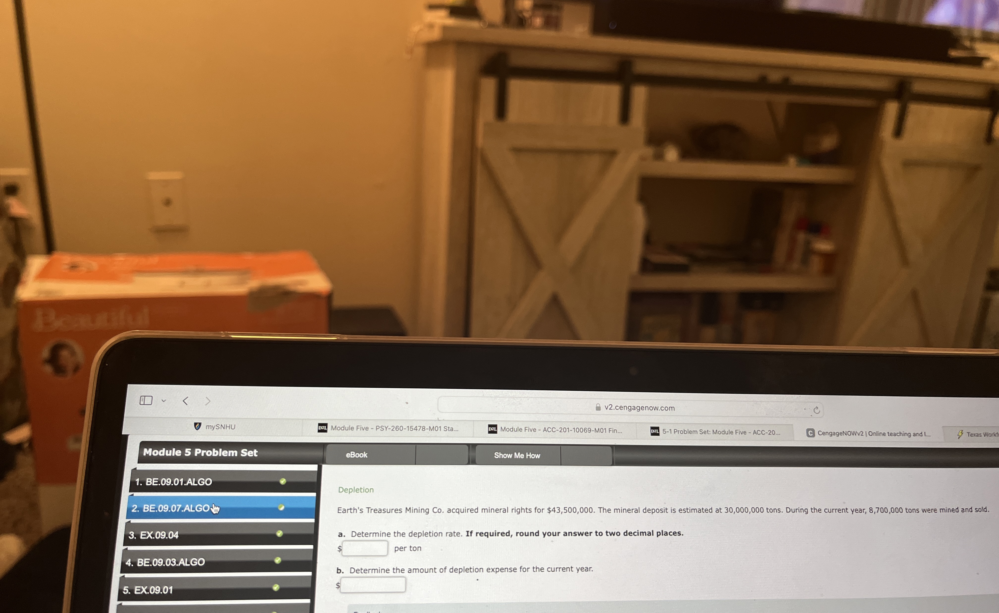  2.cengagenow.com mySNHU Module Five - PSY-260-15478-M01 Sta. Module Five - ACC-201-10069-M01