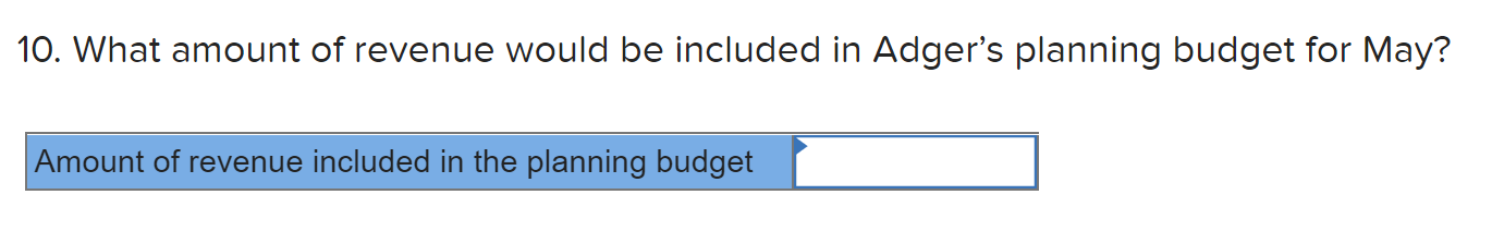 output based on the number of customers served. The company provided the