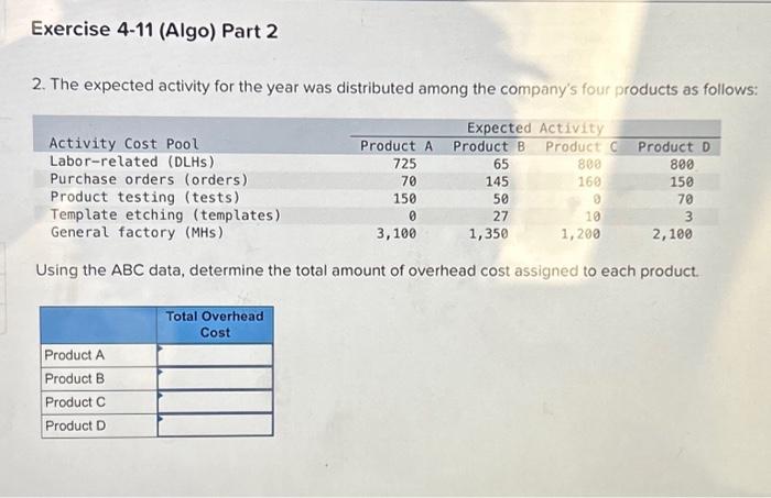 Product Costing [LO4-2, LO4-3, LO4-4] [The following information applies to the questions