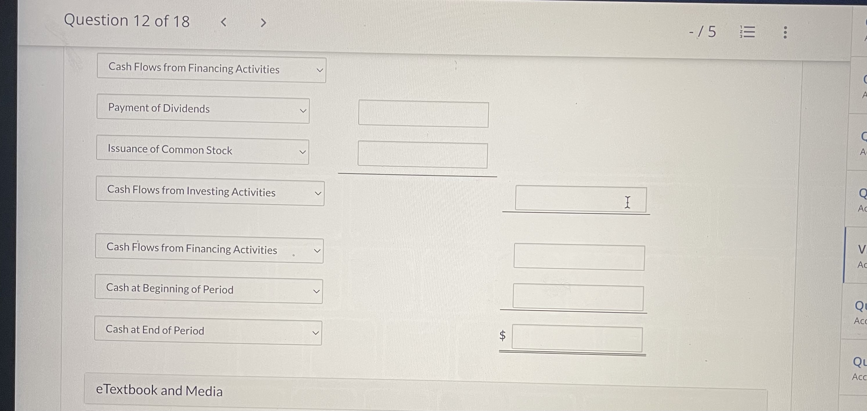 sold for cash of $4,000. (a) Prepare a statement of cash flows