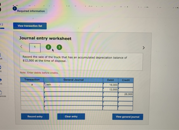 Reporting an Asset Disposal (LO 9-5) [The following information applies to the