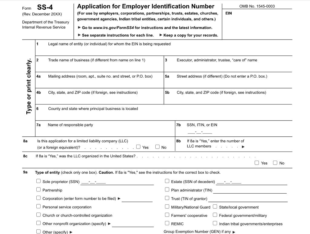 (Please fill up the SS-4 form I have attached it with the
